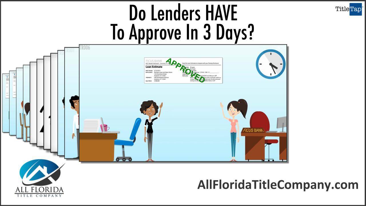 Do Creditors Have To Approve TRID Loans In 3 Days?